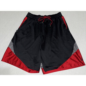 Jordan Nike Shorts Mens XXL Black Red Basketball Drawstring Damage (Read)